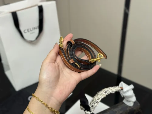 Celine Triomphe Leather Hobo Bag