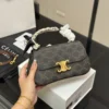 Celine Triomphe Leather Hobo Bag