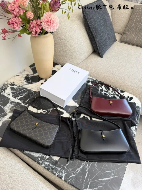 Celine Leather Baguette Bag