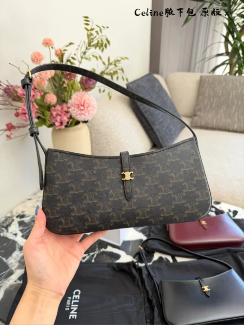 Celine Leather Baguette Bag