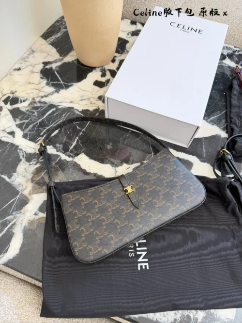 Celine Leather Baguette Bag