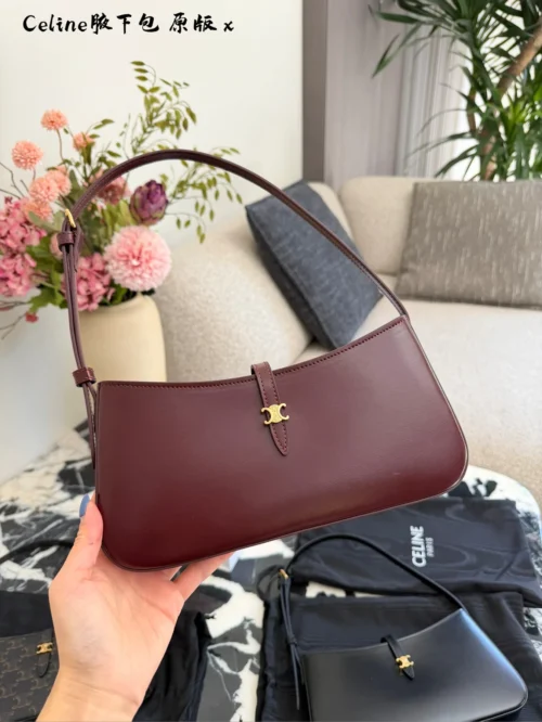 Celine Black Leather Baguette Bag Style 0044