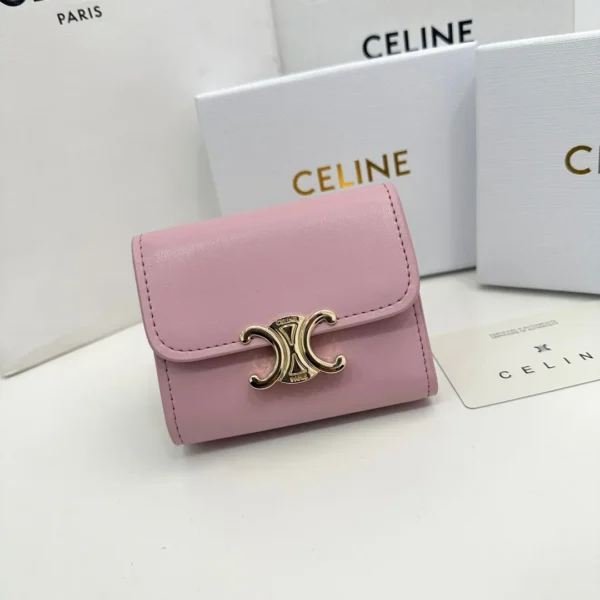 Celine Triomphe Leather Wallet