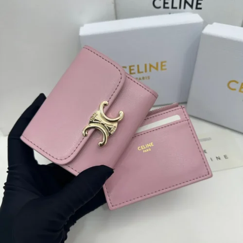 Celine Triomphe Leather Wallet