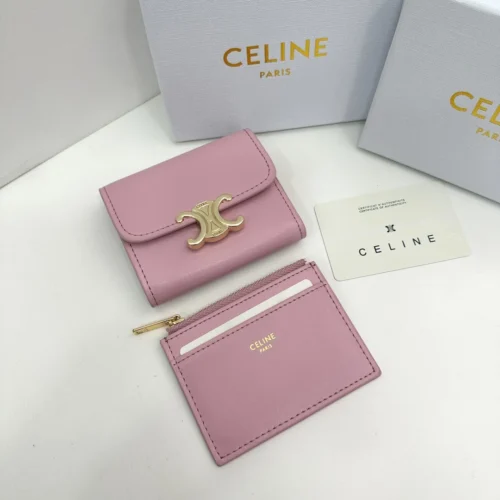 Celine Triomphe Leather Wallet