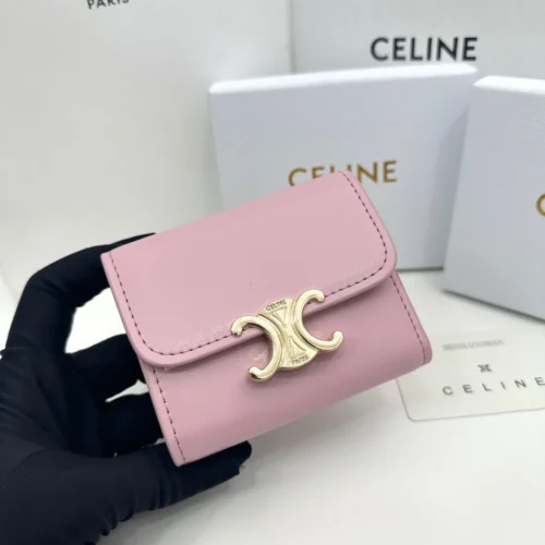 Celine Triomphe Leather Wallet