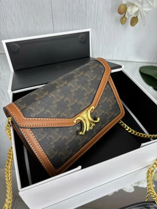 Celine Triomphe Chain Clutch Bag