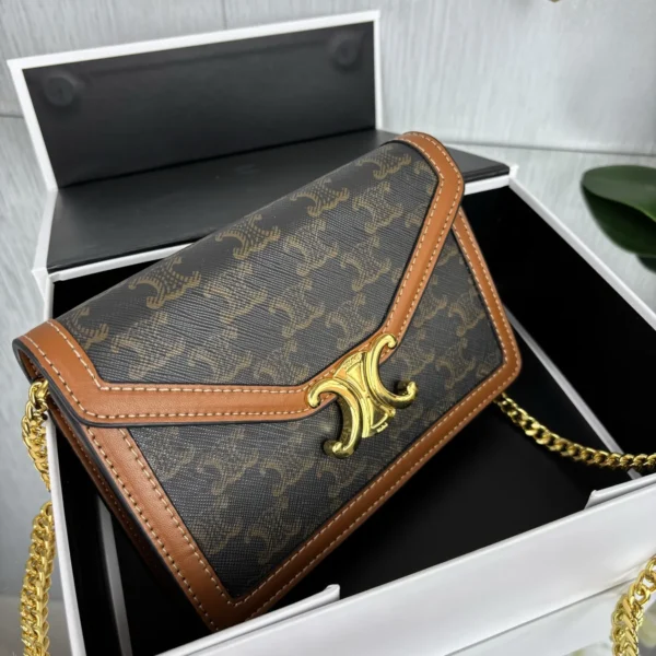 Celine Triomphe Chain Clutch Bag