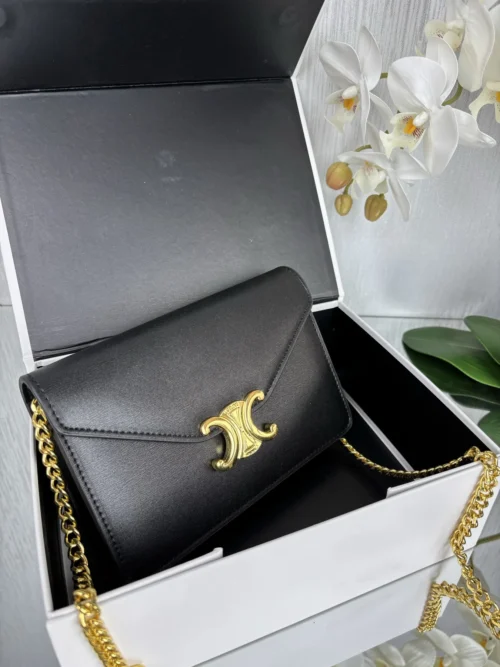 Celine Triomphe Chain Clutch Bag