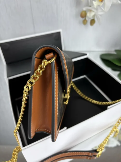 Celine Triomphe Chain Clutch Bag