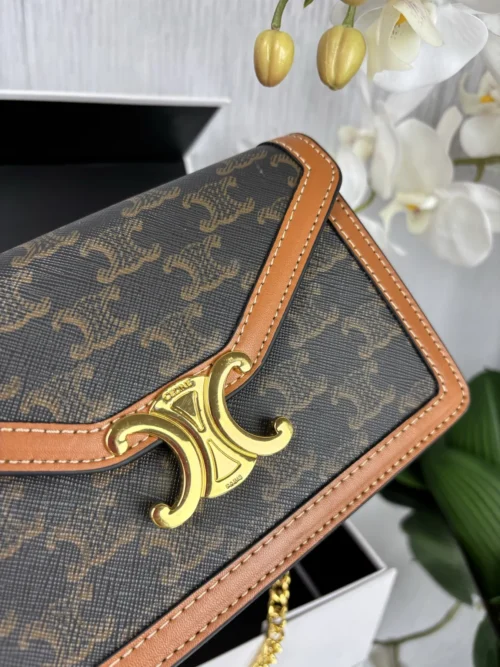 Celine Triomphe Chain Clutch Bag