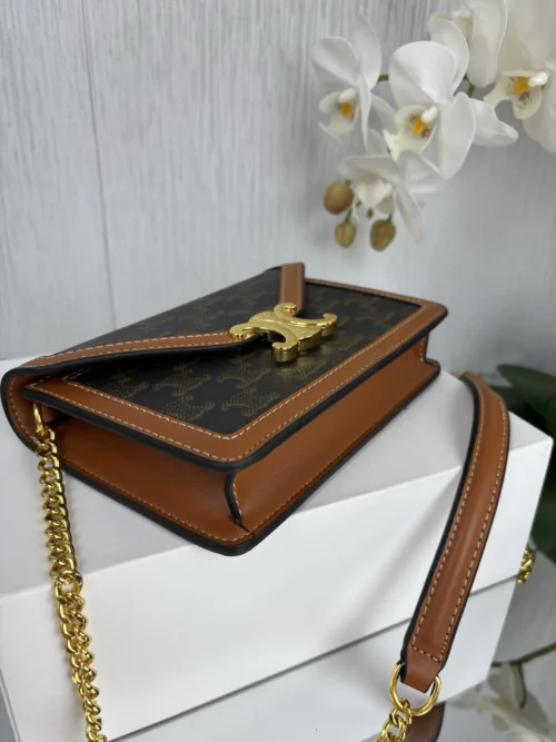Celine Triomphe Chain Clutch Bag