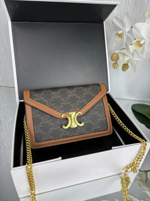 Celine Triomphe Chain Clutch Bag