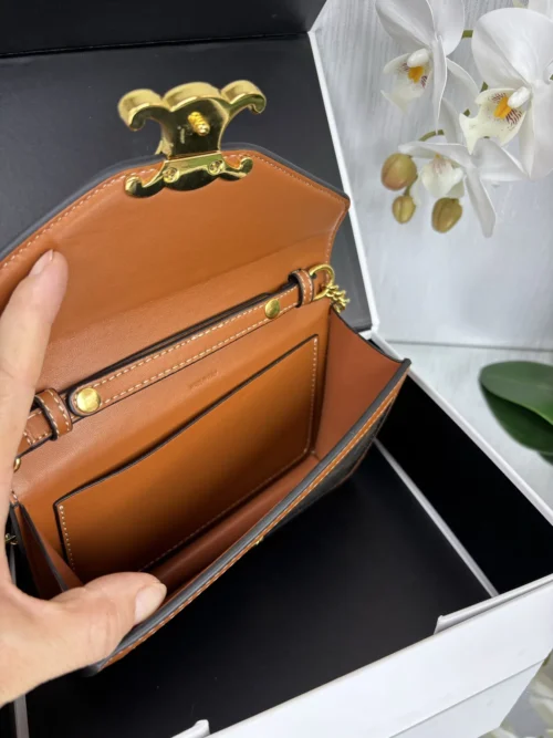 Celine Triomphe Chain Clutch Bag