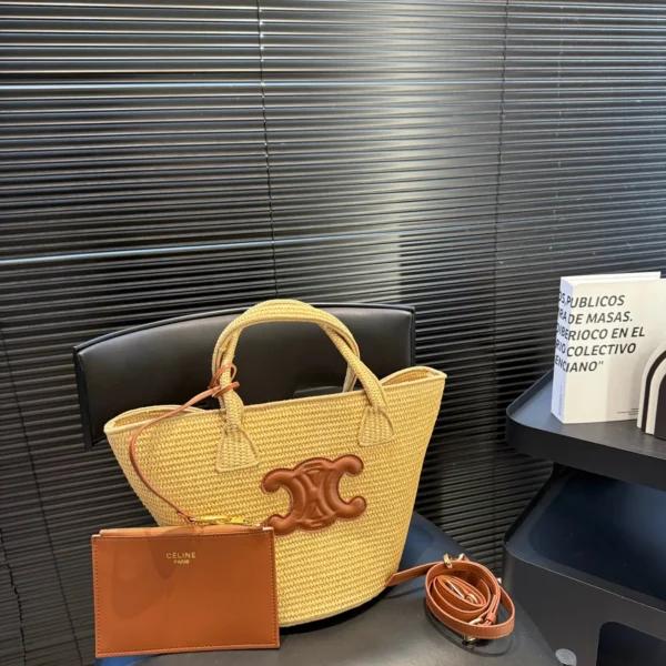 Celine Raffia Bucket Bag