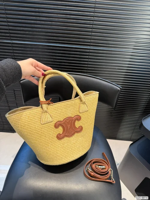 Celine Raffia Bucket Bag
