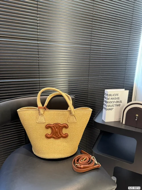 Celine Raffia Bucket Bag
