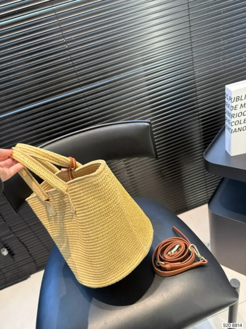 Celine Raffia Bucket Bag