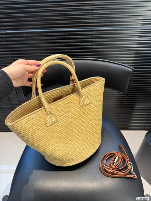 Celine Raffia Bucket Bag