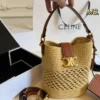 Celine Raffia Card Holder