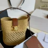 Celine Raffia Card Holder