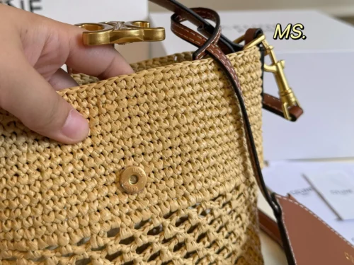 Celine Raffia Card Holder
