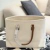 Celine Cabas White Leather Tote Bag