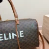 Celine Triomphe Medium Monogram Leather Travel Bag