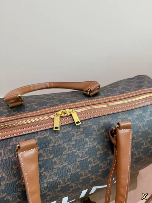Celine Triomphe Medium Monogram Leather Travel Bag