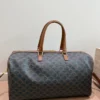 Celine Triomphe Medium Monogram Leather Travel Bag