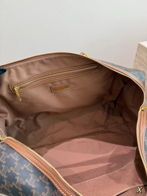 Celine Triomphe Medium Monogram Leather Travel Bag