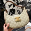 Celine Ava Large Monogram Leather Saddle Bag