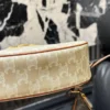Celine Ava Large Monogram Leather Saddle Bag