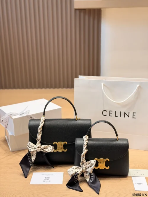 Celine Nino Leather Top Handle Bag