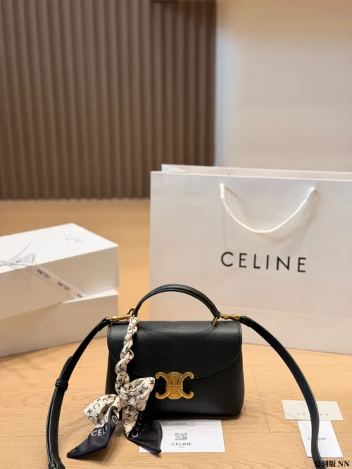 Celine Nino Leather Top Handle Bag