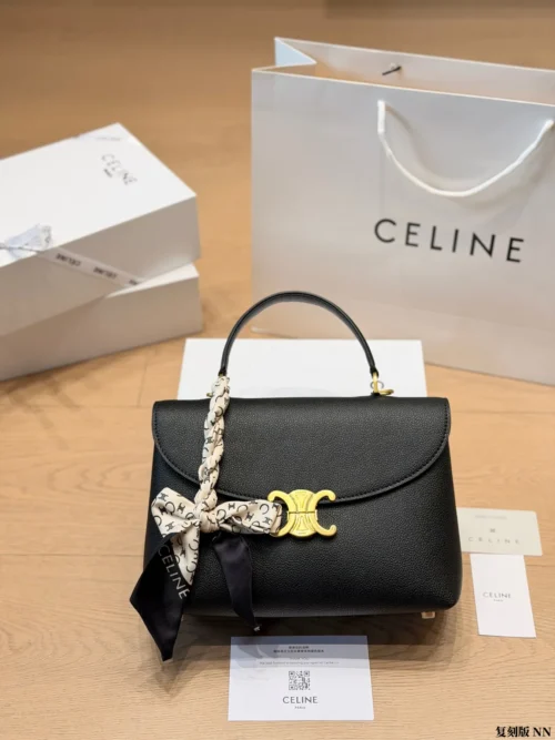 Celine Nino Leather Top Handle Bag