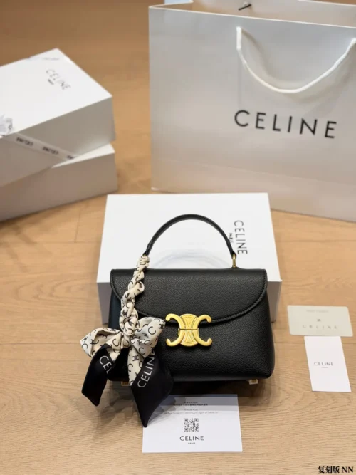 Celine Nino Leather Top Handle Bag