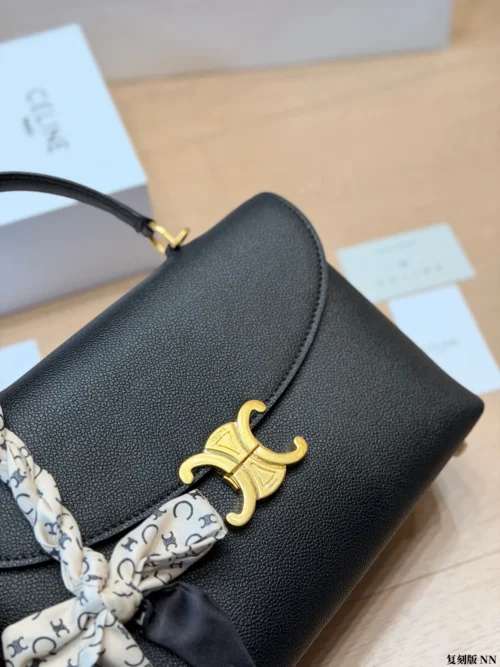 Celine Nino Leather Top Handle Bag