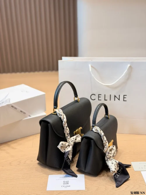 Celine Nino Leather Top Handle Bag