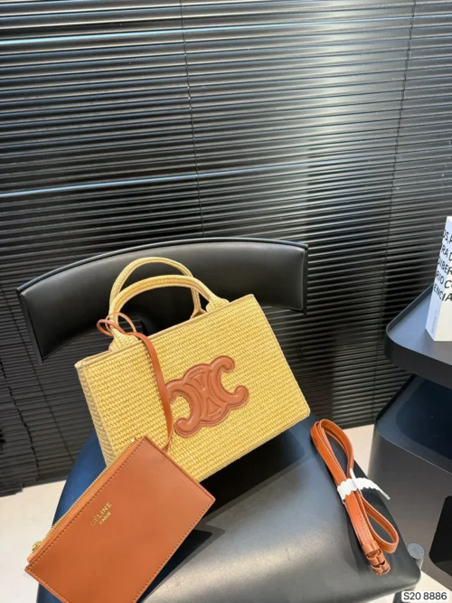 Celine Cabas Woven Crossbody Bag