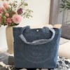 Celine Embroidered Denim Backpack