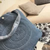 Celine Embroidered Denim Backpack