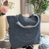 Celine Embroidered Denim Backpack