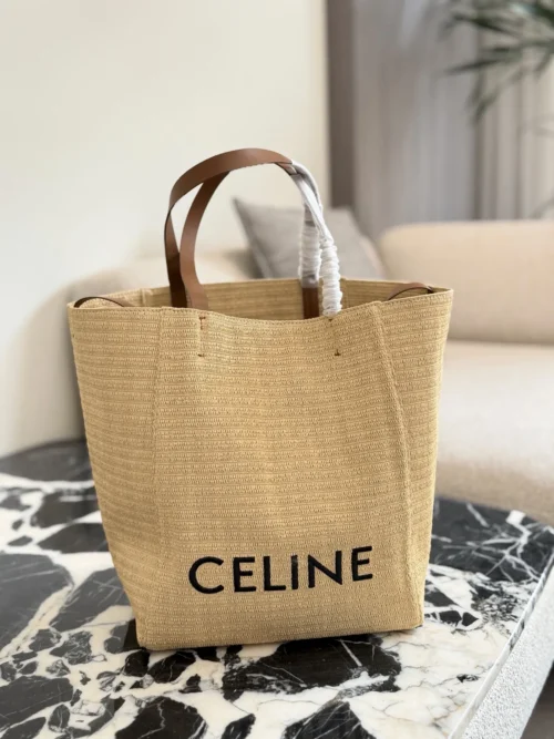 Celine Raffia Tote Bag