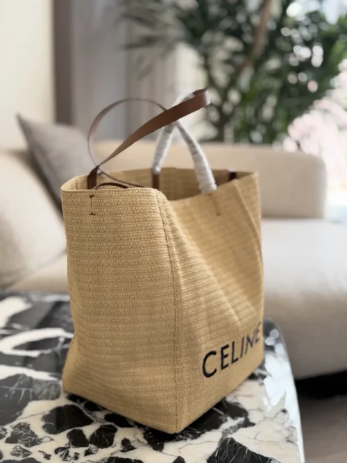 Celine Raffia Tote Bag