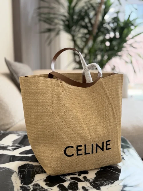 Celine Raffia Tote Bag