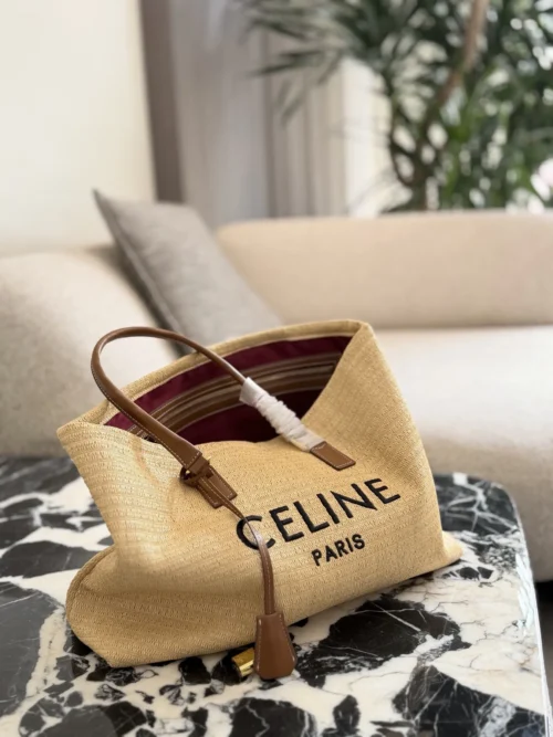 Celine Raffia Tote Bag 37x31cm