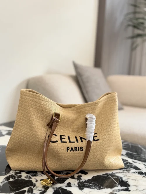 Celine Raffia Tote Bag 37x31cm