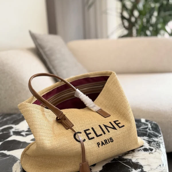 CELINE0179-01 Celine Raffia Tote Bag Style 0179