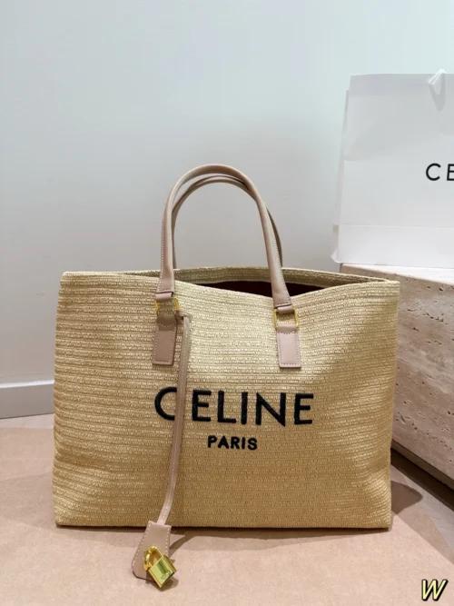 Celine Raffia Tote Bag 40x31cm
